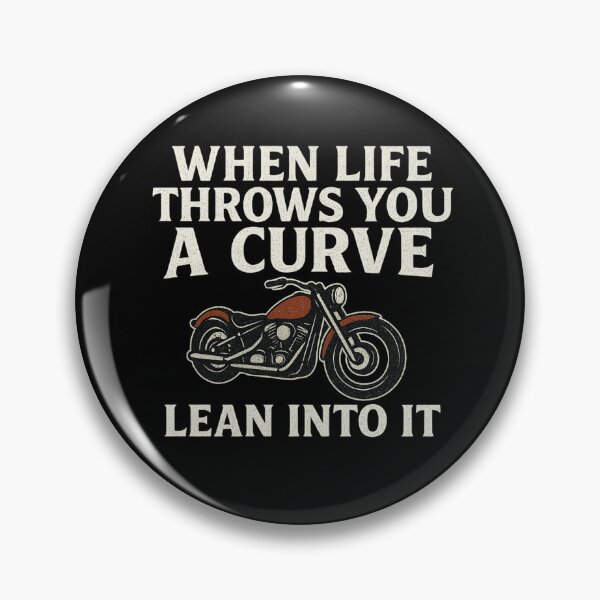 Item preview, When Life Throws You a Curve Lean Into It Motorcycle Rider Quote designed and sold by flagylART.