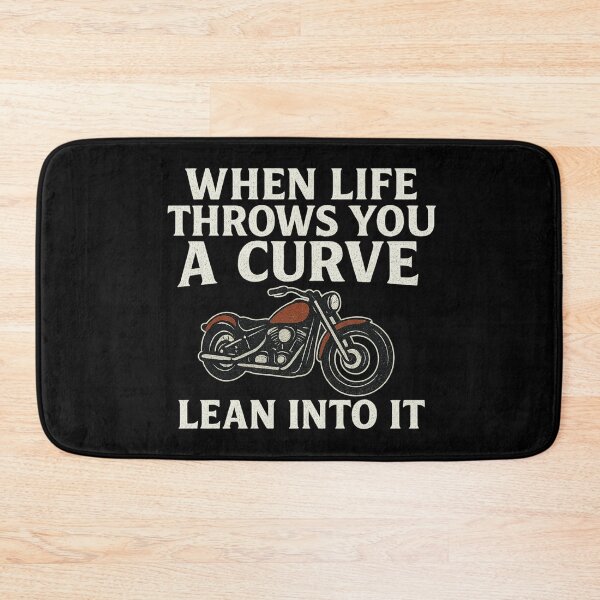 Item preview, When Life Throws You a Curve Lean Into It Motorcycle Rider Quote designed and sold by flagylART.