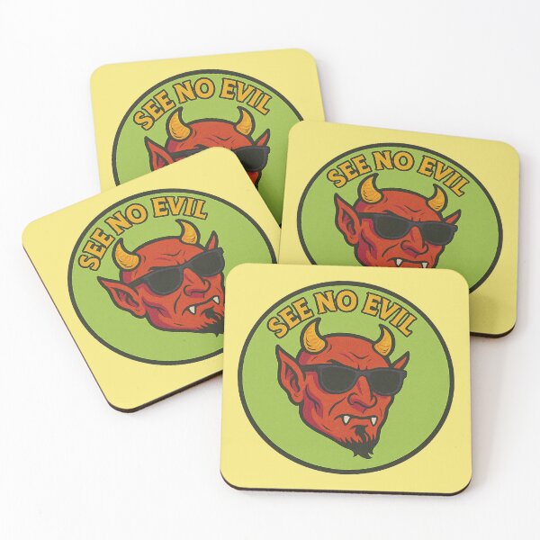 Item preview, See No Evil – Retro Devil Sunglasses Cartoon designed and sold by hangmeart.