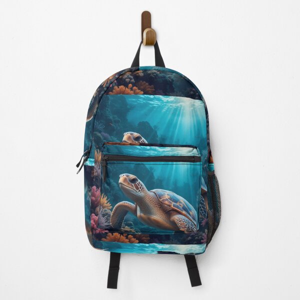 Item preview, Turtle Glides Through Vibrant Coral Reef designed and sold by InezPhotography.