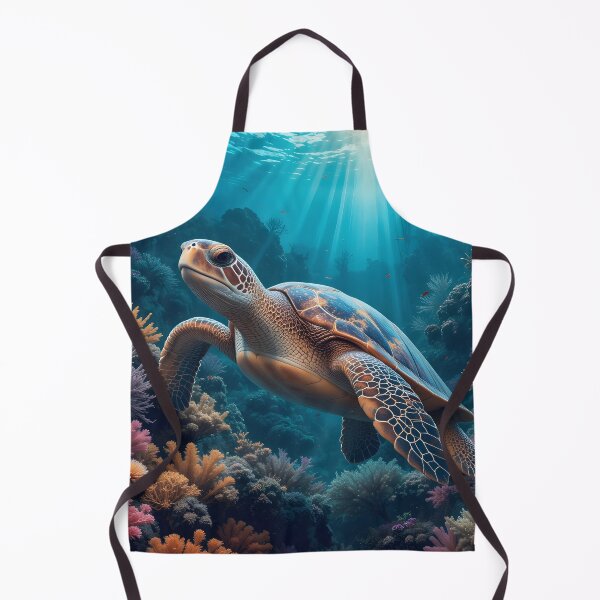 Item preview, Turtle Glides Through Vibrant Coral Reef designed and sold by InezPhotography.