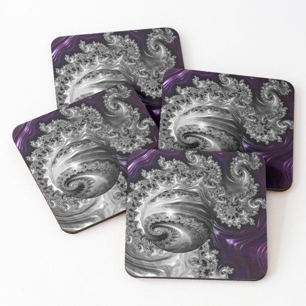 Item preview, Silver and Purple Fractal Vortex designed and sold by Yolanda Caporn Art.