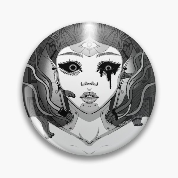 Item preview, Spiritual Cyberpunk Anime Robotic Digital Artwork designed and sold by EllixFlowers.