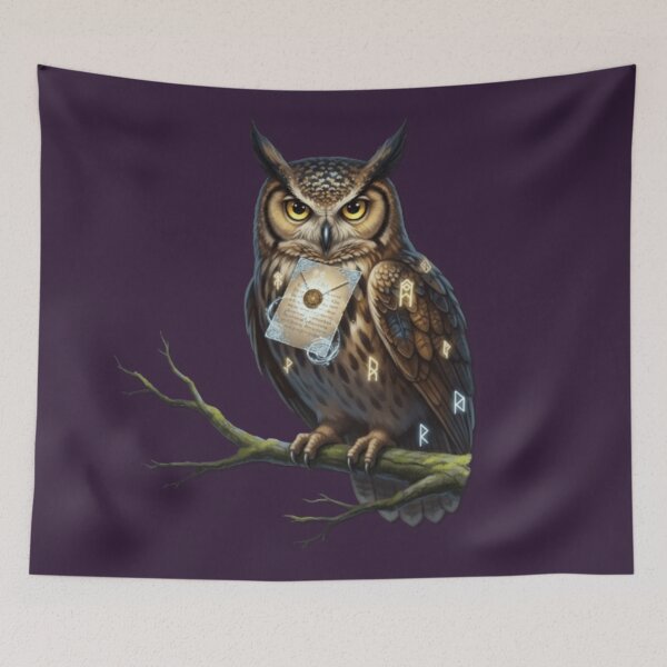 Item preview, Mystical Owl with Magic Letter designed and sold by Mayverse.