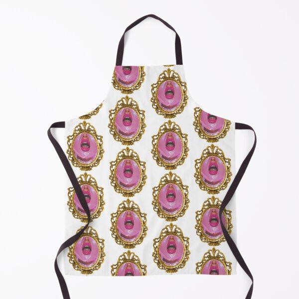 Item preview, Oval Gold Frame Pink Suit Diamond Necklace Pink Lips designed and sold by 2CRE8IVE4925.