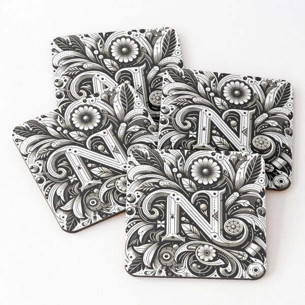 Item preview, Ornamental Typography Art – Letter N designed and sold by SholoStudio.