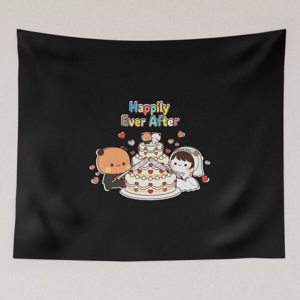 Item preview, BUBU DUDU : Happily Ever After: Anniversary Adorable Engagement Art | Kawaii Wedding Decor designed and sold by FEBRICAST.