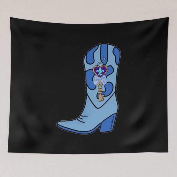 Item preview, Coastal Cowgirl Key Heart Boot with bow designed and sold by artbyomega.