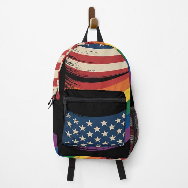 Item preview, LGBTQ Lesbian Gay Pride 4th of July American Rainbow Flag designed and sold by Charidana.