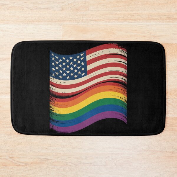 Item preview, LGBTQ Lesbian Gay Pride 4th of July American Rainbow Flag  designed and sold by Charidana.