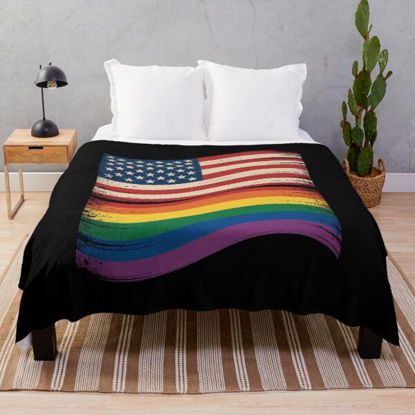 Item preview, LGBTQ Lesbian Gay Pride 4th of July American Rainbow Flag  designed and sold by Charidana.