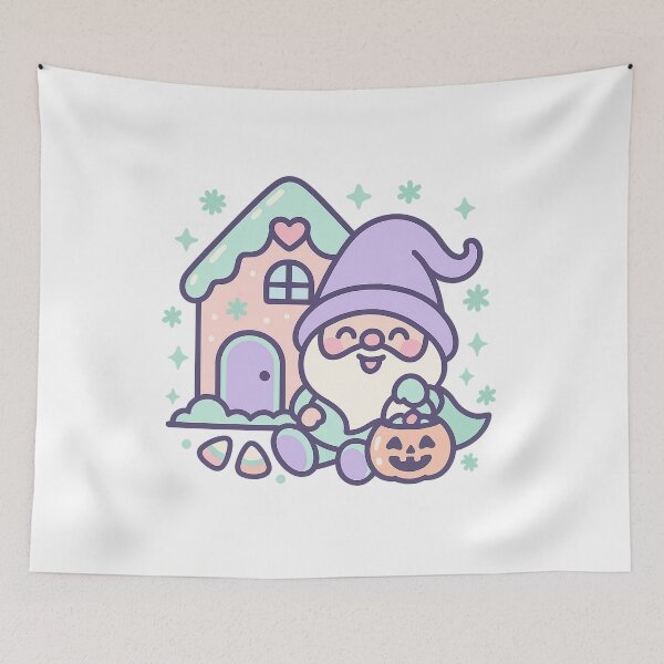 Item preview, Pastel Gnome Sitting in Front of Gingerbread House – Cute Christmas Tee designed and sold by PrintCreations9.