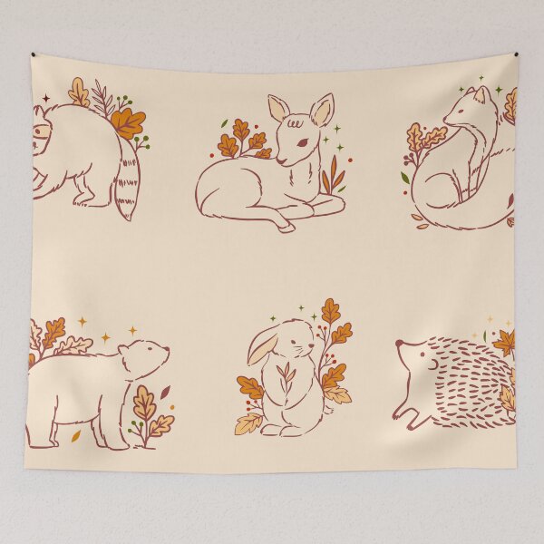 Item preview, Woodland Creatures Outlines designed and sold by Haylea Does Art.