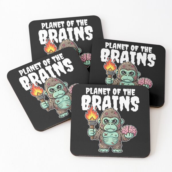 Item preview, PLANET OF THE BRAINS - ZOMBIE HALLOWEEN designed and sold by KEF Custom.