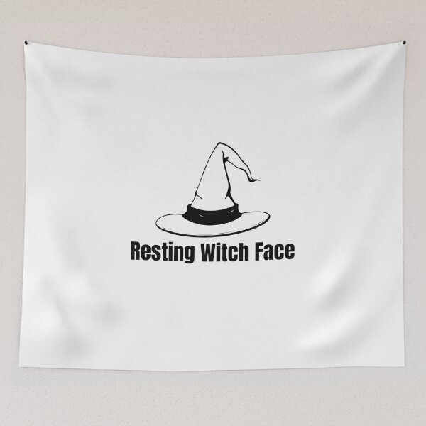 Item preview, Resting Witch Face Funny Gothic Halloween Witch Design designed and sold by luckyhue.