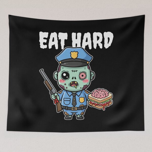 Item preview, EAT HARD - ZOMBIE HALLOWEEN designed and sold by KEF Custom.