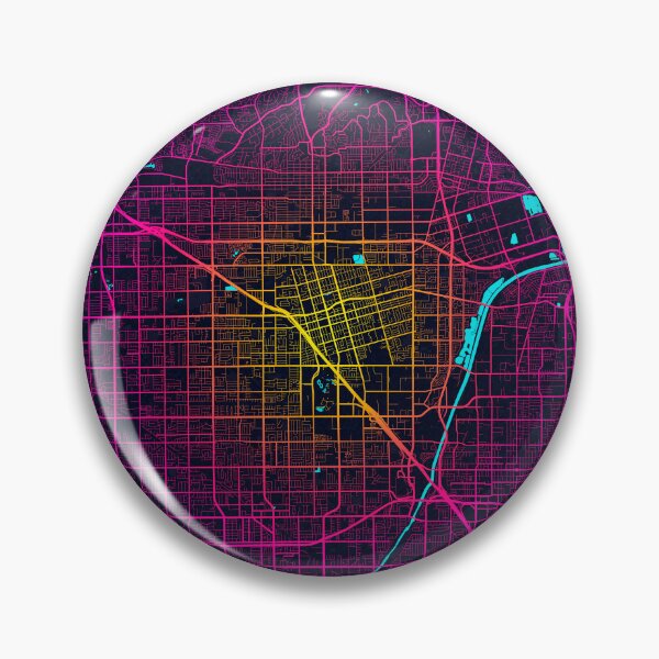 Item preview, Anaheim City Map of California, USA - Neon designed and sold by deMAP.
