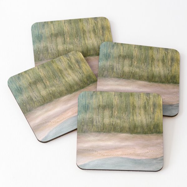 Item preview, Journey's path - watercolour painting, footprints in the sand  designed and sold by Art-by-Nade.