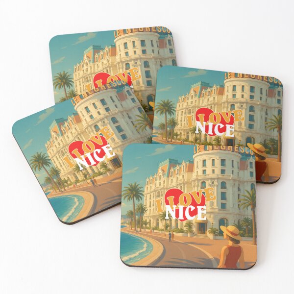 Item preview, Niza - Hotel Negresco Niza – Pósters de viajes retro y tarjetas de felicitación designed and sold by Earth Celebration Designs.