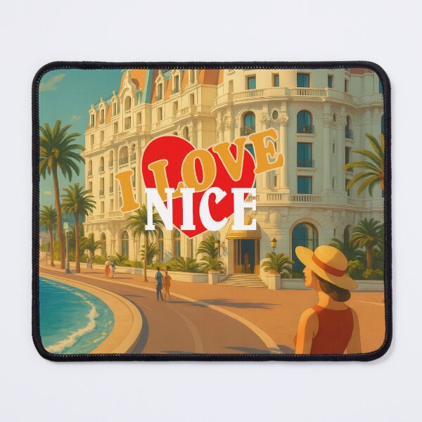 Artikelvorschau, Nizza - Hôtel Negresco Nice – Retro Travel Poster und Greeting Cards entworfen und verkauft von Earth Celebration Designs.