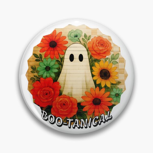 Item preview, Boo-tanical Ghost & Floral Wreath Design | Cute Spooky Flower Halloween Pun designed and sold by NSB-Design.