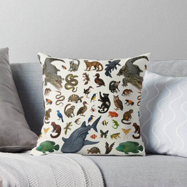 Item preview, Animals of Madagascar Retro Illustration Chart Scientific Art designed and sold by kakarikihill.