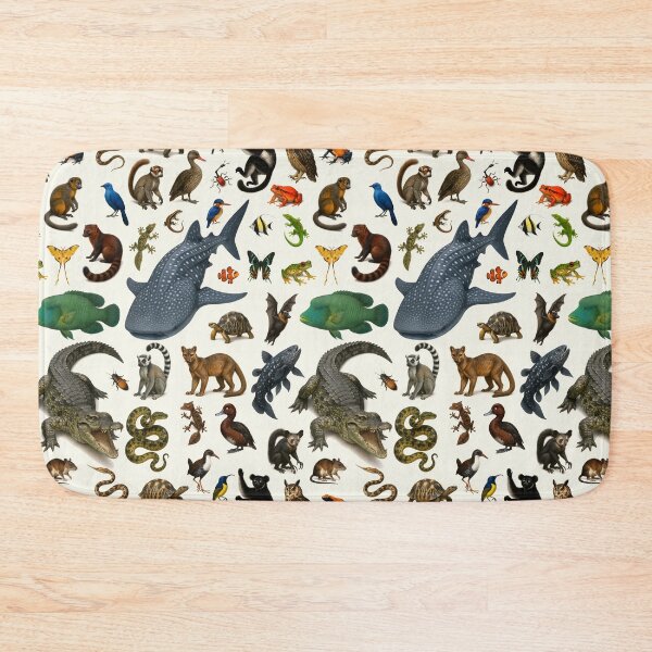 Item preview, Animals of Madagascar Retro Illustration Chart Scientific Art designed and sold by kakarikihill.