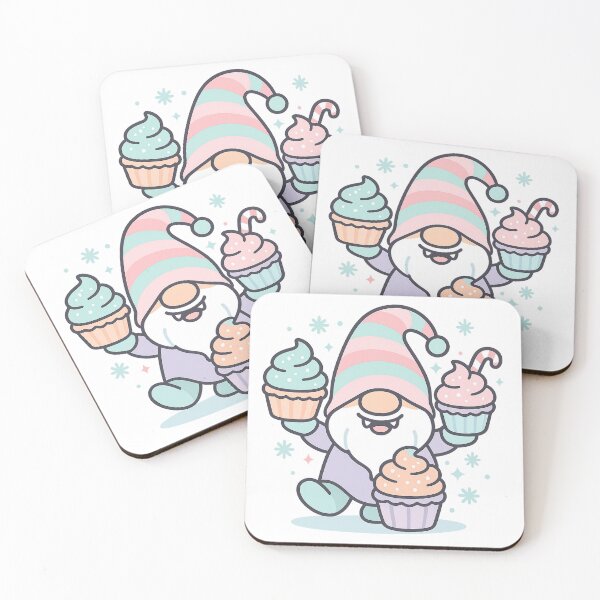 Item preview, Pastel Christmas Gnome Balancing Cupcakes – Cute Holiday Tee designed and sold by PrintCreations9.