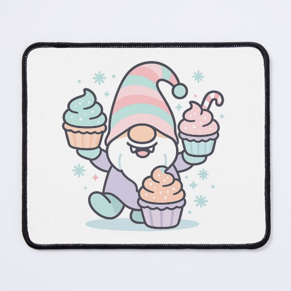 Item preview, Pastel Christmas Gnome Balancing Cupcakes – Cute Holiday Tee designed and sold by PrintCreations9.
