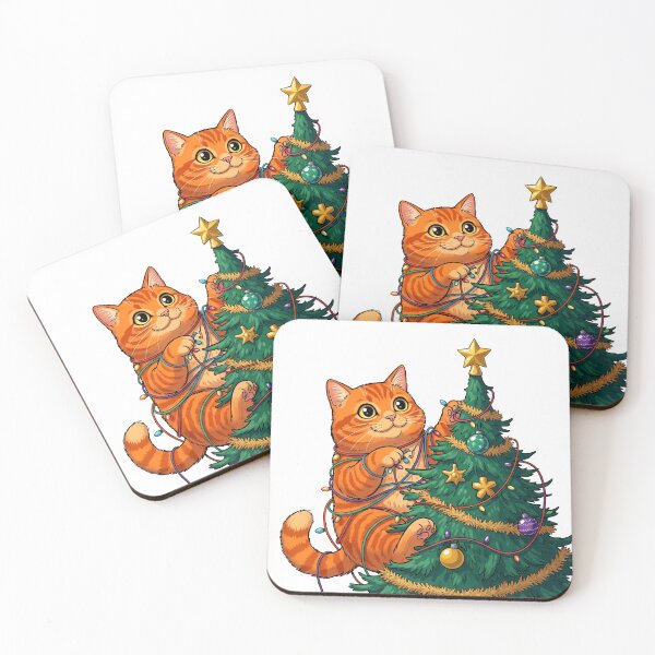 Item preview, Funny Christmas cat designed and sold by tanondesign.