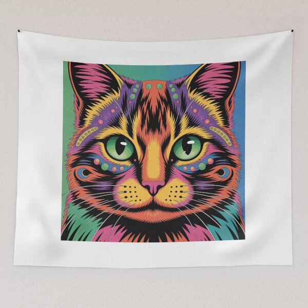 Item preview,  Psychedelic Cat Pop Art designed and sold by loccotown168.