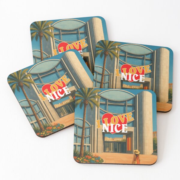 Item preview, Nice - Musée d’Art Moderne et Contemporain – Retro Travel Posters and Greeting Cards designed and sold by Earth Celebration Designs.