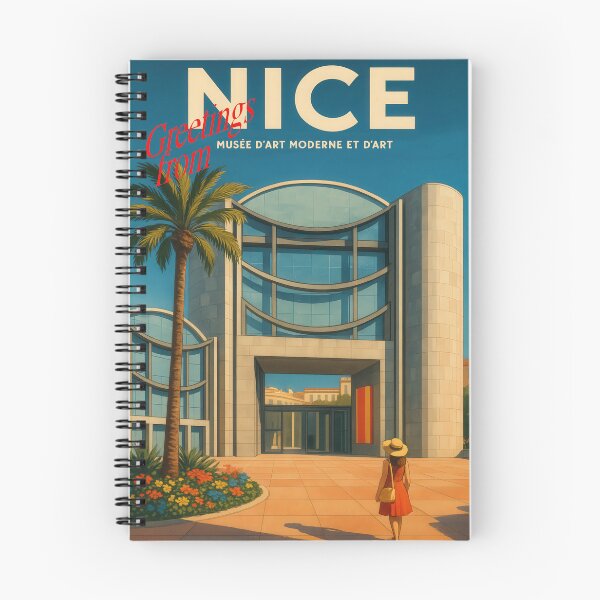 Item preview, Nice - Musée d’Art Moderne et Contemporain – Retro Travel Posters and Greeting Cards designed and sold by Earth Celebration Designs.