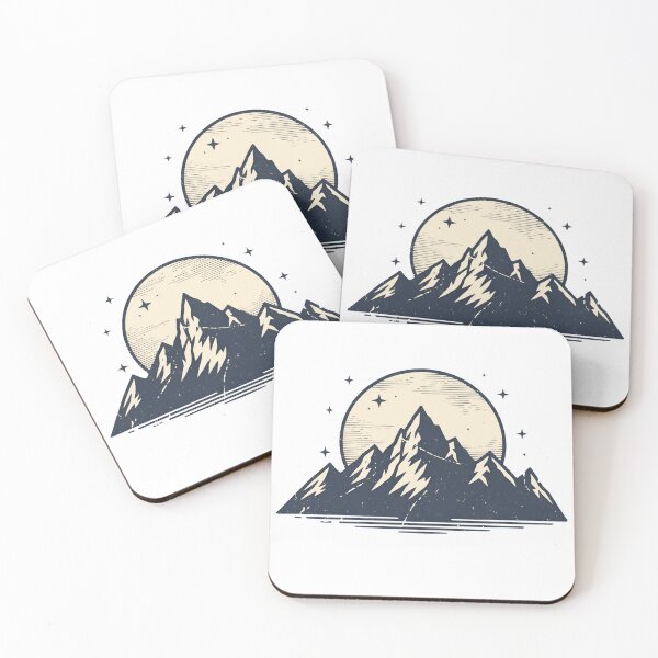 Item preview, Vintage Mountain Moon – Minimalist Outdoor Adventure Design designed and sold by Imaginationbeyond.
