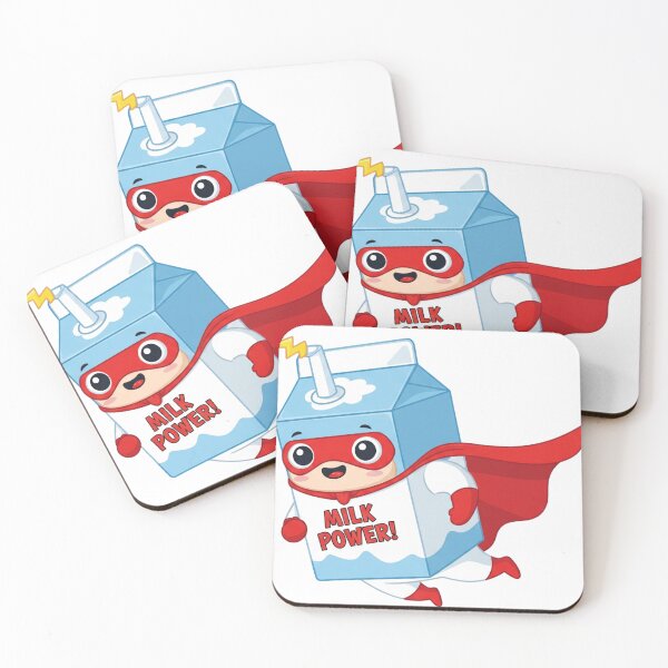 Item preview, Milk Power Superhero – Cute Cartoon Milk Box Character designed and sold by PiczfY.