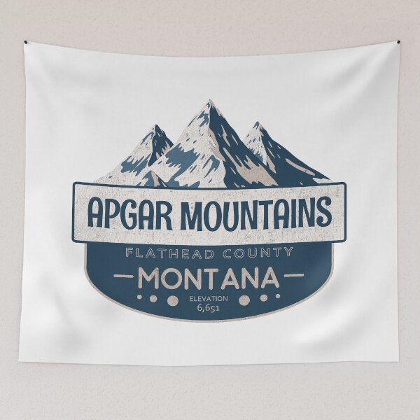 Item preview, Apgar Mountains, Flathead County, Montana, Mountain Design designed and sold by Wanderful-roads.
