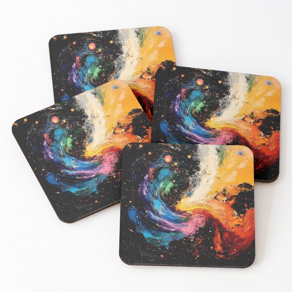 Item preview, Galactic Solar System - Abstract Expressionism Space Art designed and sold by Myra365Art.