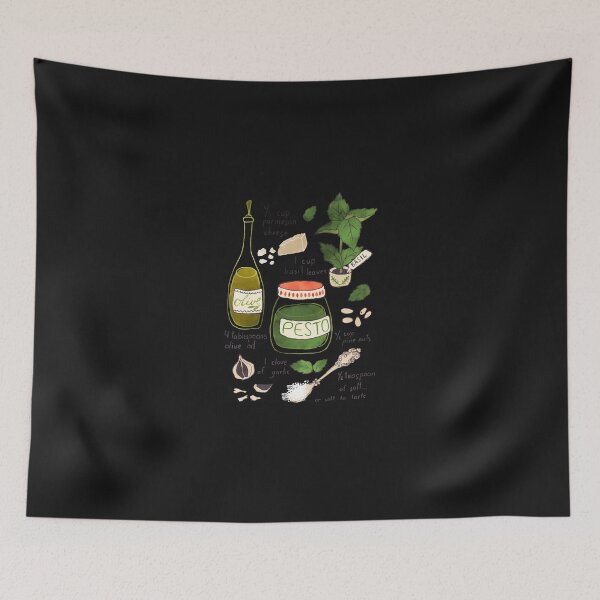 Item preview, Pesto Illustrated Recipe. designed and sold by aqvejmwjn.
