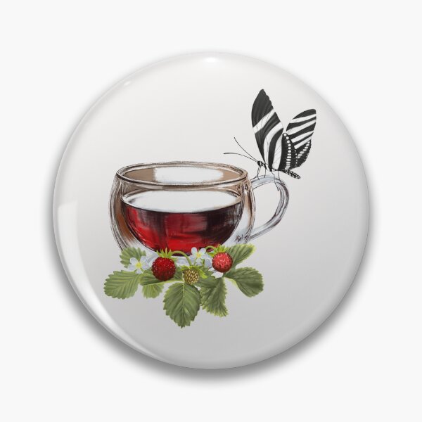 Item preview, Strawberries, Butterfly and Cup of Tea  designed and sold by Art_By_Wing.
