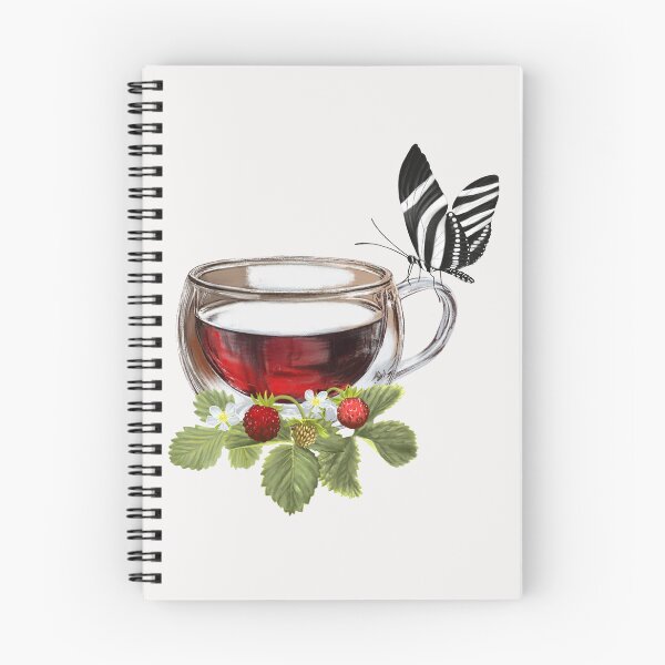Item preview, Strawberries, Butterfly and Cup of Tea  designed and sold by Art_By_Wing.