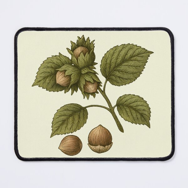 Item preview, Hazelnut Hazelnuts and leaves vintage botanical illustration designed and sold by Edith Leyster.
