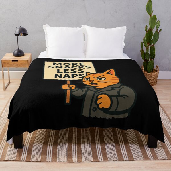 Item preview, More Snacks Less Naps | Protest Cat designed and sold by SillyPawsStudio.