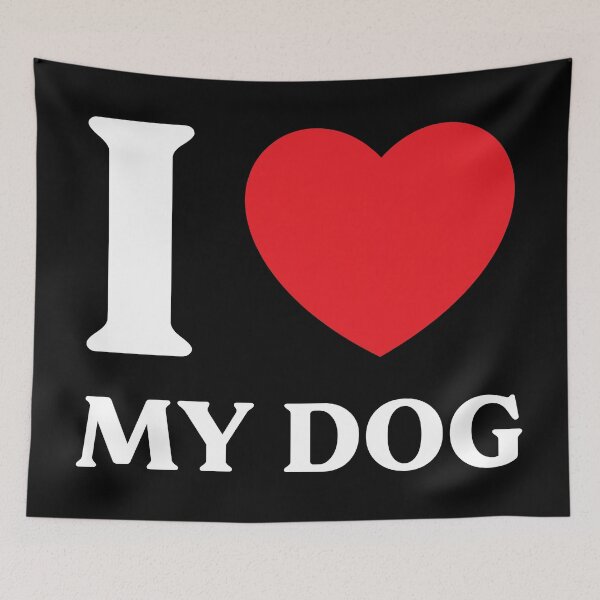 Item preview, I Love My Dog - Cute Pet Lover Design designed and sold by CurlyDude.