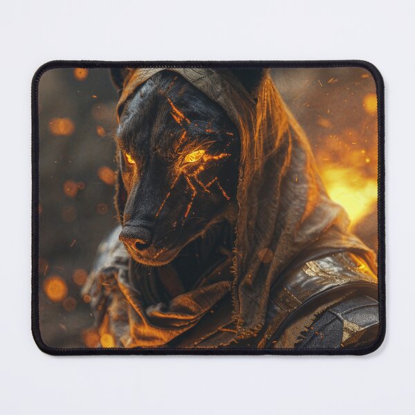 Item preview, Scorched Guardian – Jackal Warrior of Fire designed and sold by QuantumDrift.