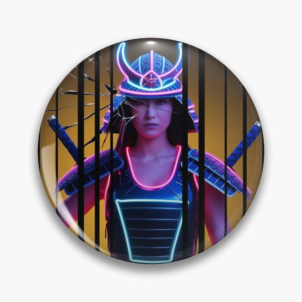 Item preview, Neon samurai with a crack 6 designed and sold by Neon G.