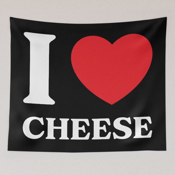 Item preview, I Love Cheese - Funny Food Lover Design designed and sold by CurlyDude.