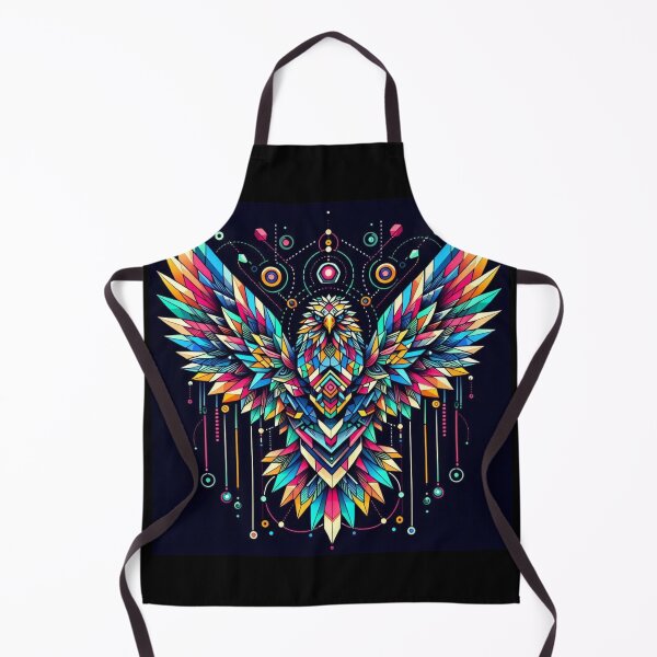 Item preview, colorful geometric decorative mystic eagle designed and sold by Dogandesighn.