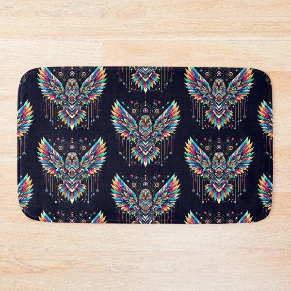 Item preview, colorful geometric decorative mystic eagle designed and sold by Dogandesighn.