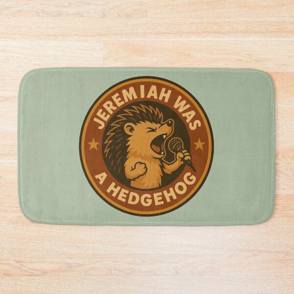 Item preview, Jeremiah Was a Hedgehog – Retro Singing Hedgehog designed and sold by hangmeart.