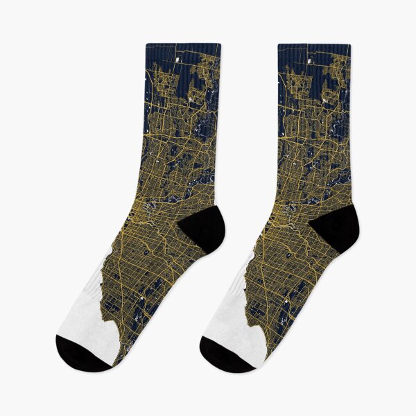 Item preview, Melbourne City Map of Victoria, Australia - Gold Art Deco designed and sold by deMAP.